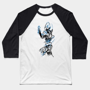 Martial Arts - Dynamic Sketch Baseball T-Shirt